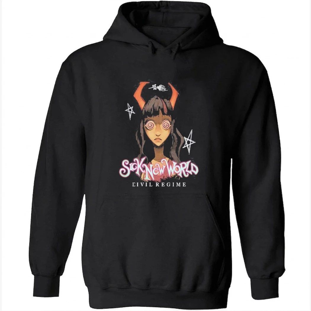 Sick New World 2026 Las Vegas Festival X Civil Regime Merch On April 25 2026 The Devil Girl Face T-Shirt