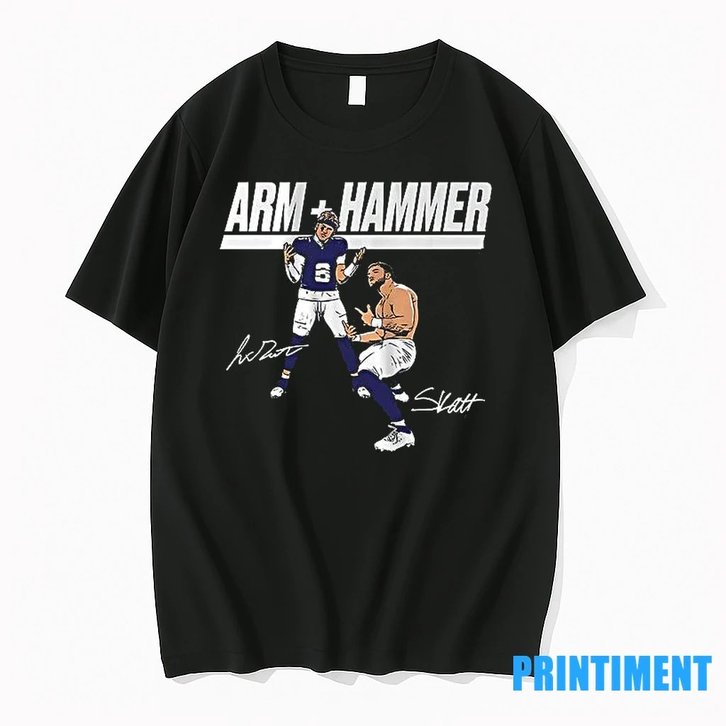 New York Giants Arm Hammer Jaxson Dart And Cam Skattebo Tshirts Sweater