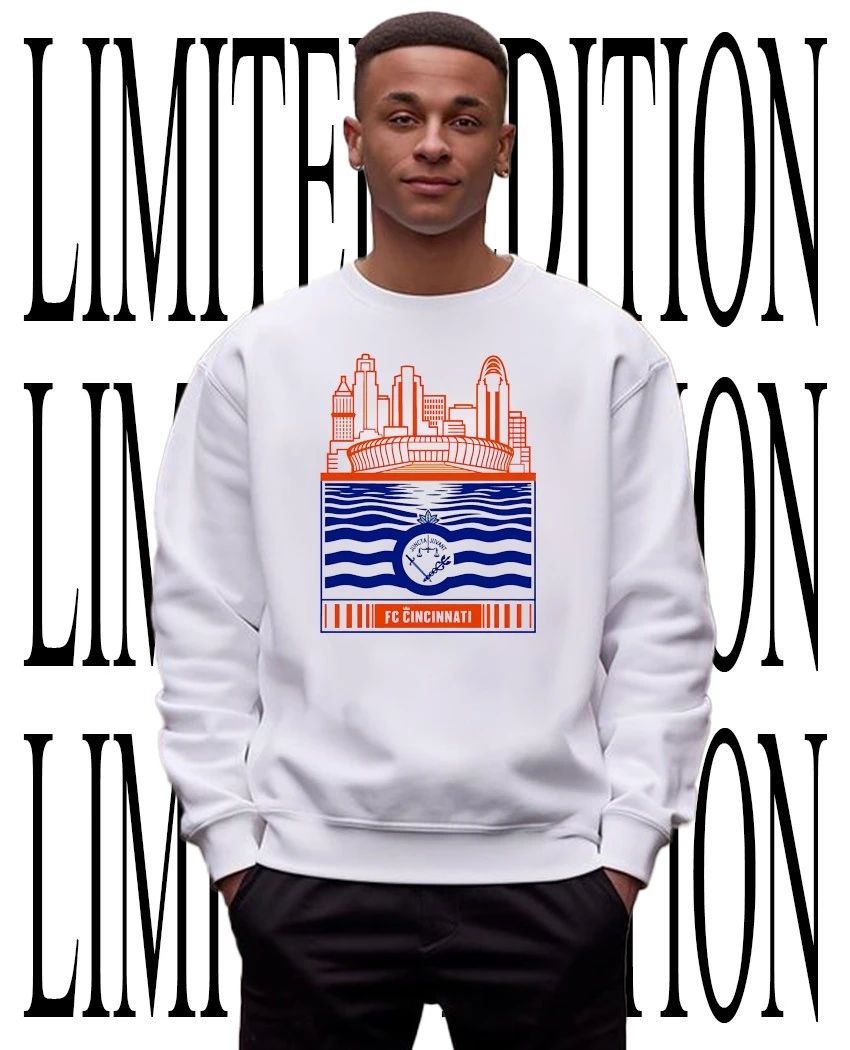 FC Cincinnati Stadium with River and Flag shirt