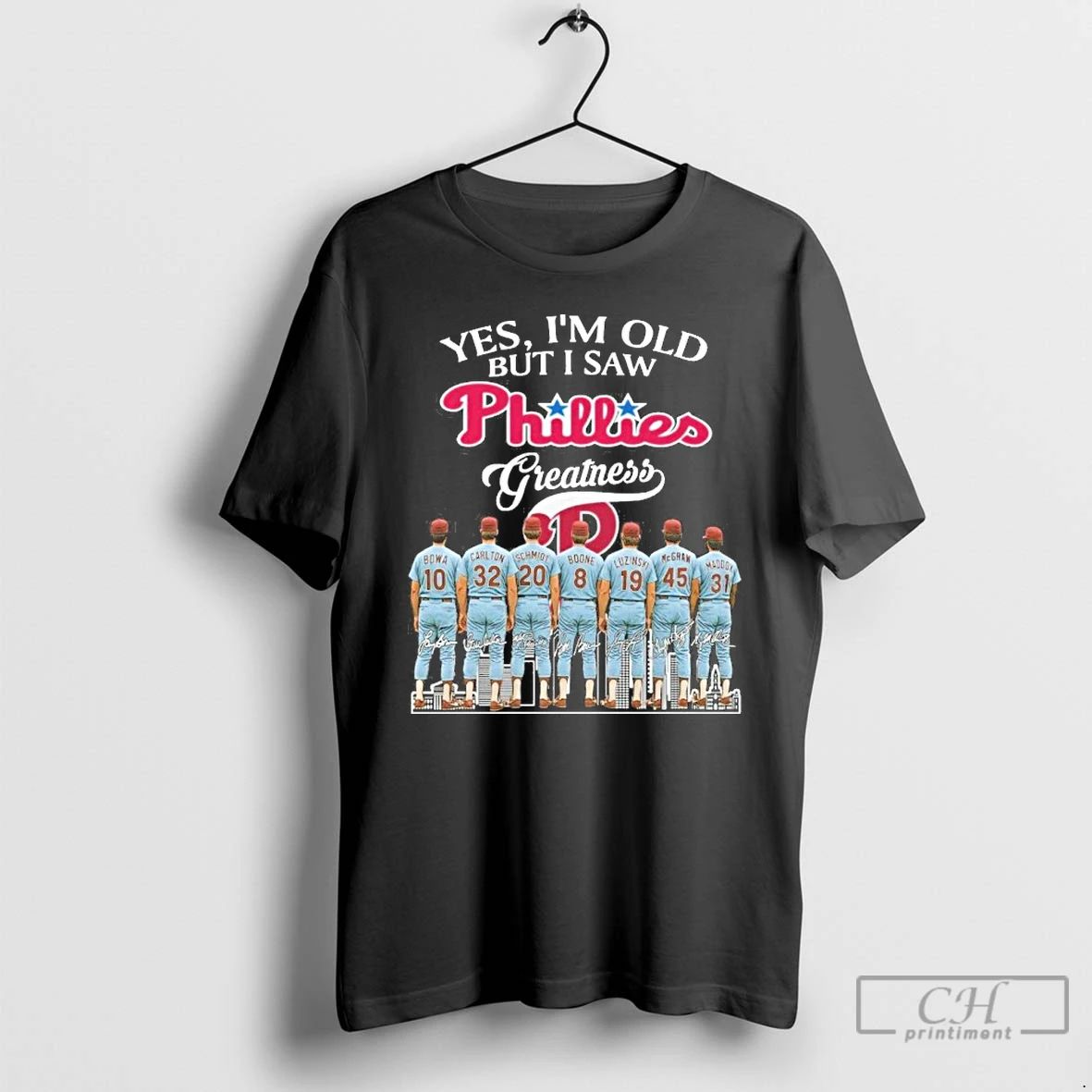 Classic Yes Im Old But I Saw Phillies Greatness Player Signature T Shirts