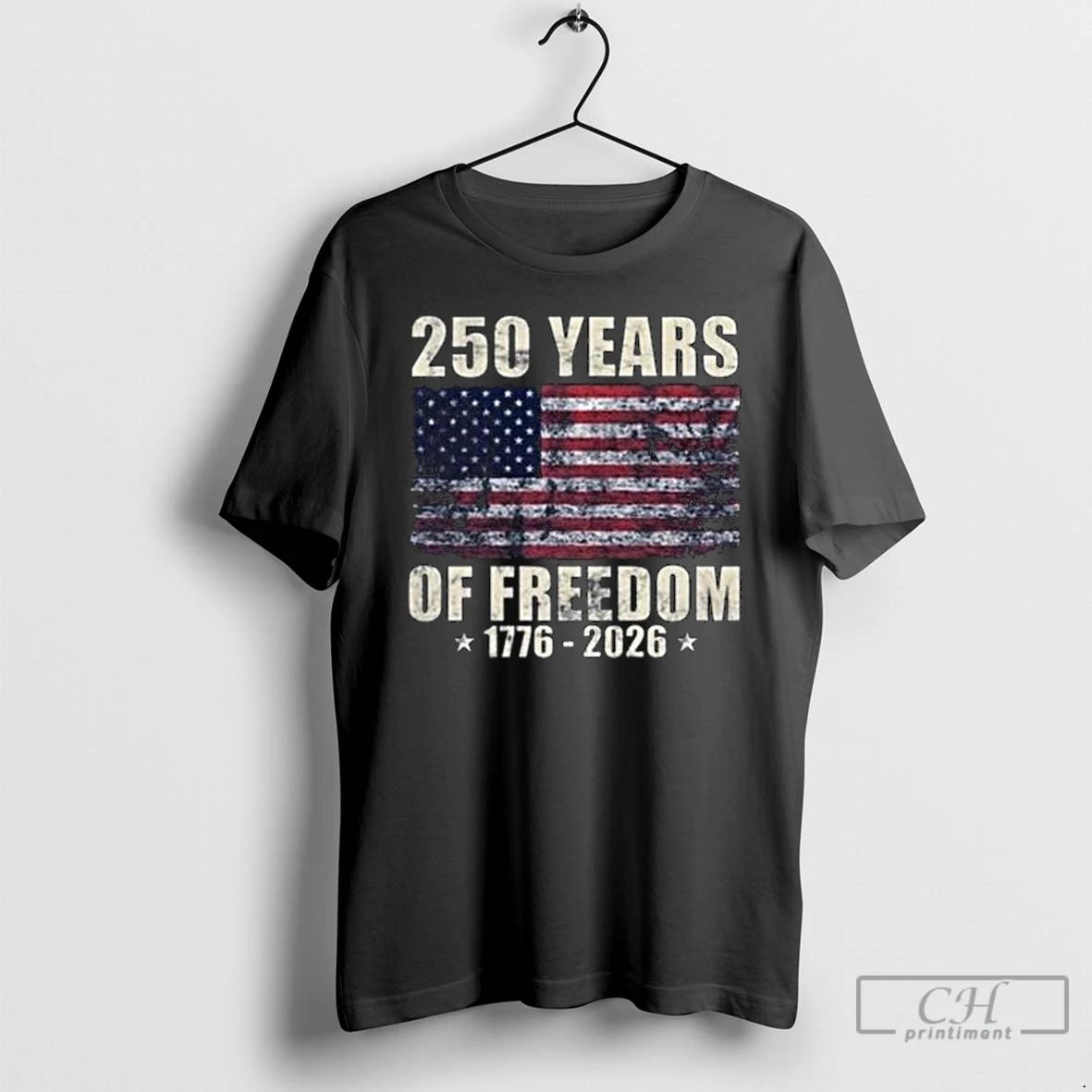 Classic 250 Years Of Freedom 1776 2026 Usa Flag Vintage Long Sleve T Shirts