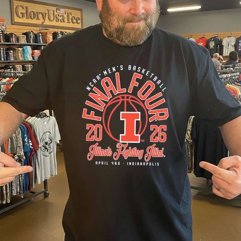 Illinois Fighting Illini 2026 NCAA Men’s Basketball Tournament March Madness Final Four T-Shirt