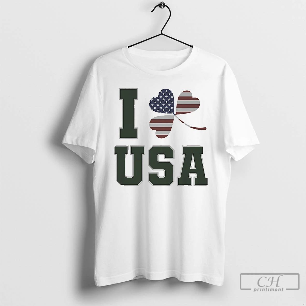 Classic I Love Usa St Patricks Day Heart