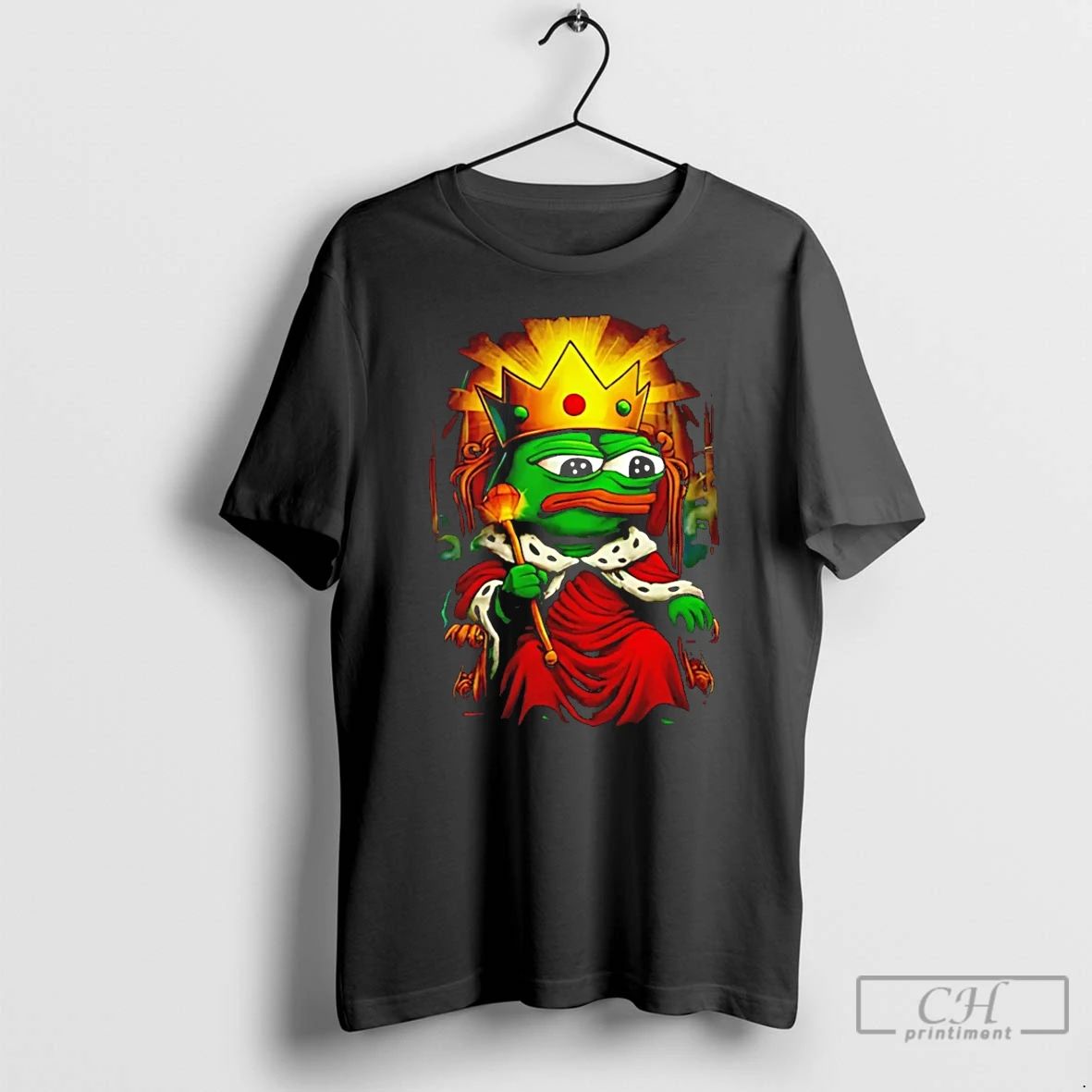 Classic King Frog Meme Funny T Shirts