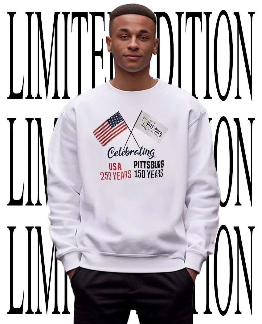 Celebrating 250th anniversary USA and 150th anniversary Pittsburg flag shirt