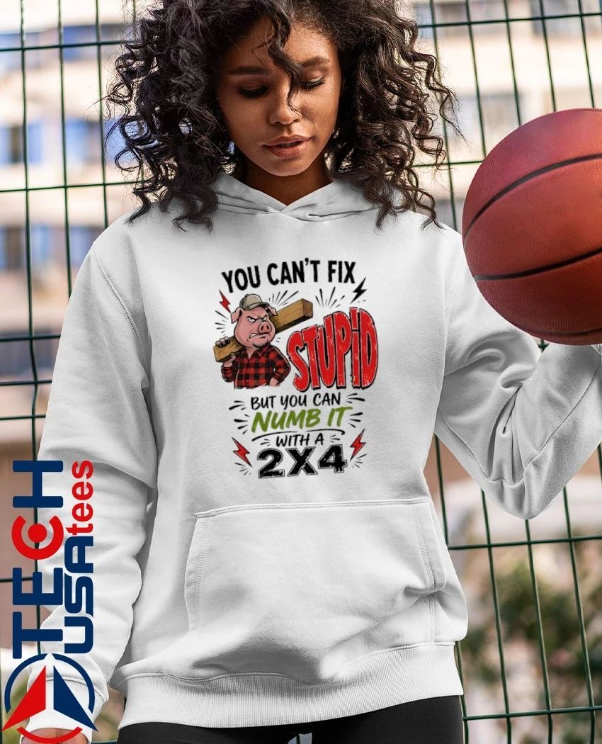 Pig You can’t fix stupid but you can numb it with a 2×4 shirt