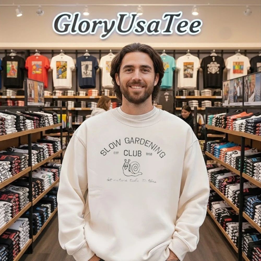Slow Gardening Club Let Nature Take Its Time Embroidered Shirt