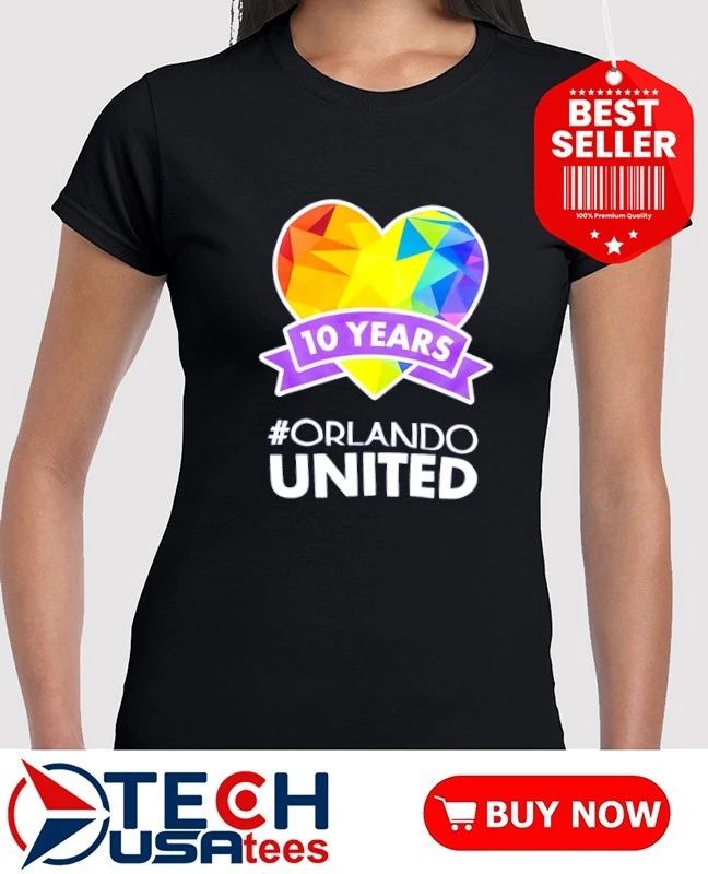 Orlando City SC 10 years Orlando United Pride heart shirt