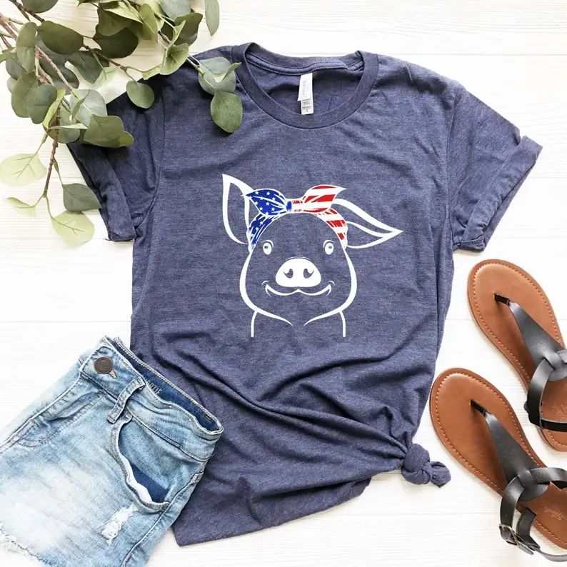 4th of July Pig T-Shirt