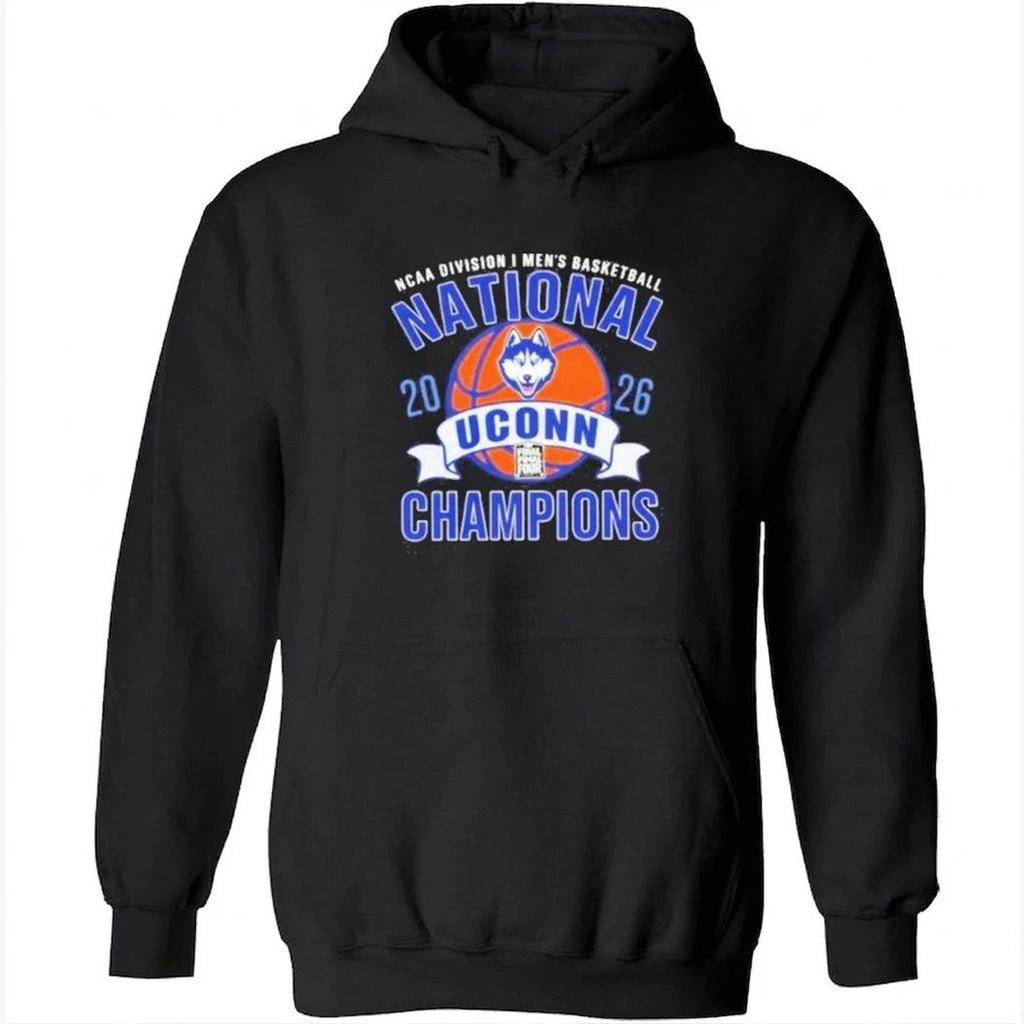 UConn Huskies 2026 NCAA DI Men’s Basketball National Champions T-Shirt