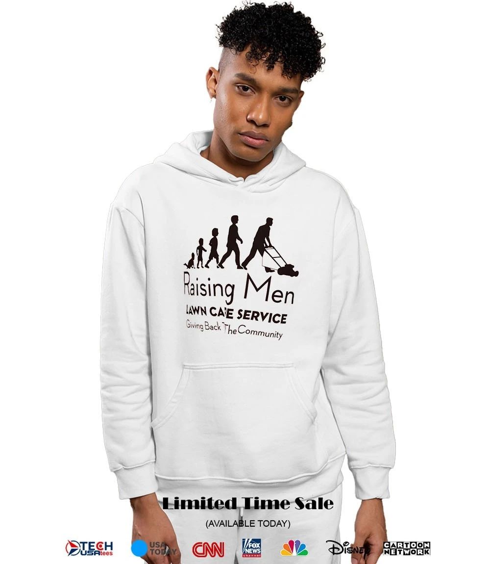 Raising Men Lawn Care Service giving back the community shirt