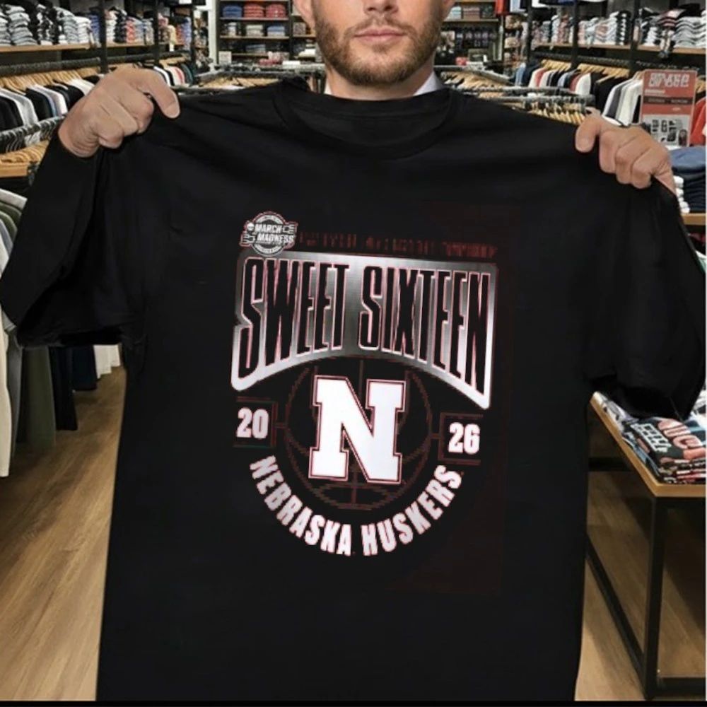 Nebraska Huskers 2026 NCAA Men’s Basketball Tournament March Madness Sweet 16 T-Shirt