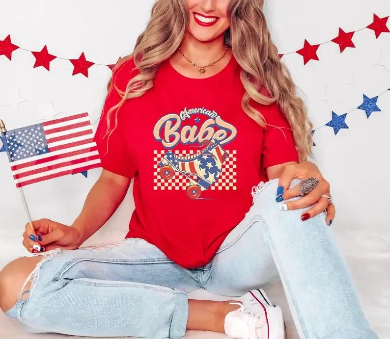 American Babe Roller Skating T-Shirt