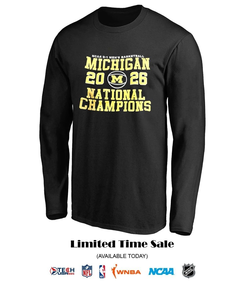 Michigan Wolverines 2026 NCAA D-1 Men’s Basketball National Champions shirt