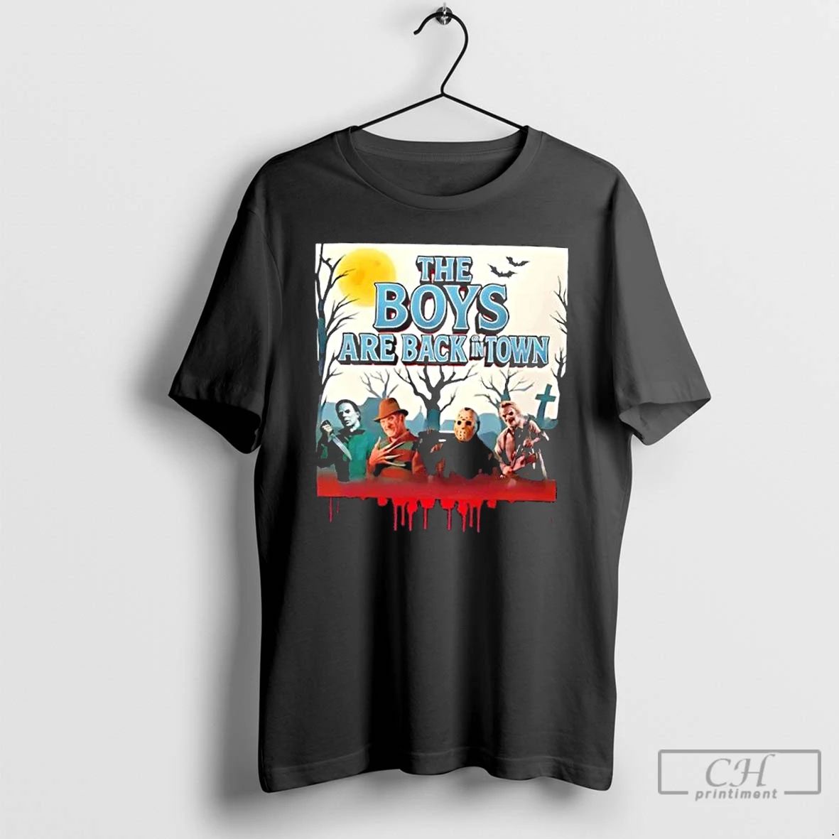 Classic The Boys Are Back In Town Spooky Season Horror Halloween T Shirts