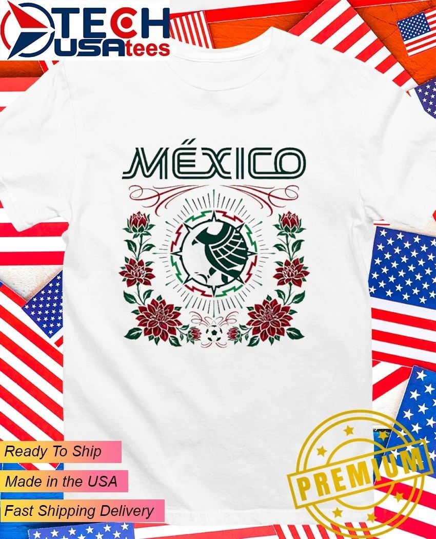 Mexico National Football Team flowers logo shirt