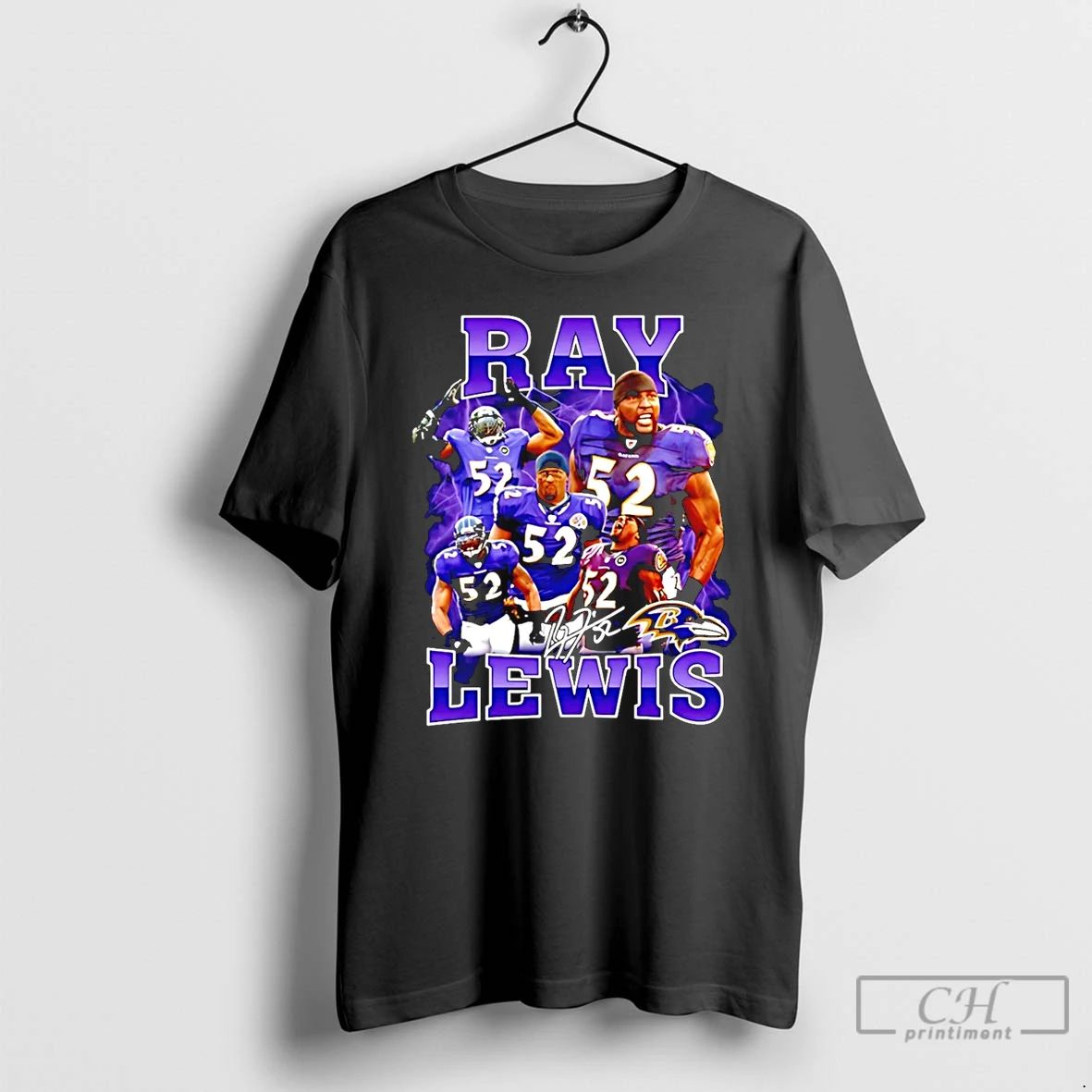 Classic Baltimore Ravens Ray Lewis Picture Collage Signature T Shirts