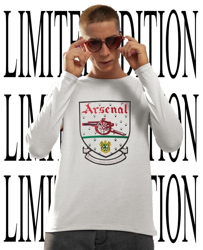 Arsenal Vintage Crest Shield Soccer Premier League logo shirt