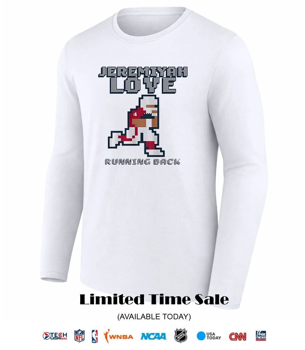 Jeremiyah Love Arizona Cardinals Running Back Retro Baller pixel shirt