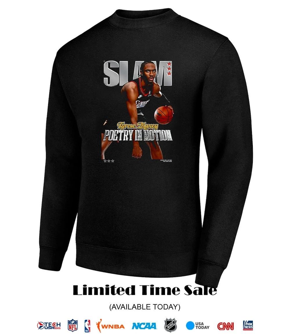 SLAM Philadelphia 76ers Tyrese Maxey poetry in motion shirt