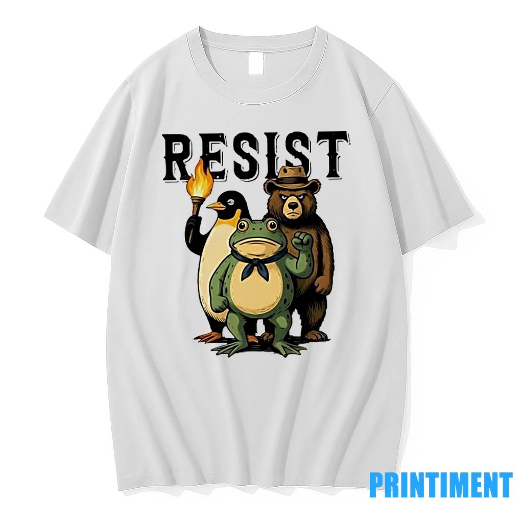 Resist Penguin Frog Bear Sublimation Tshirts Sweater