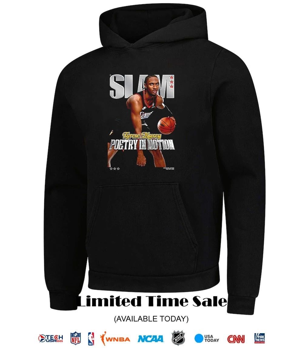 SLAM Philadelphia 76ers Tyrese Maxey poetry in motion shirt