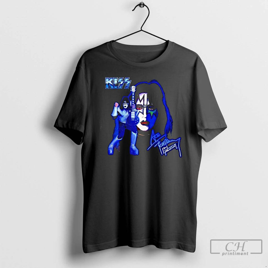Classic Ace Frehley Rip Signature T Shirts