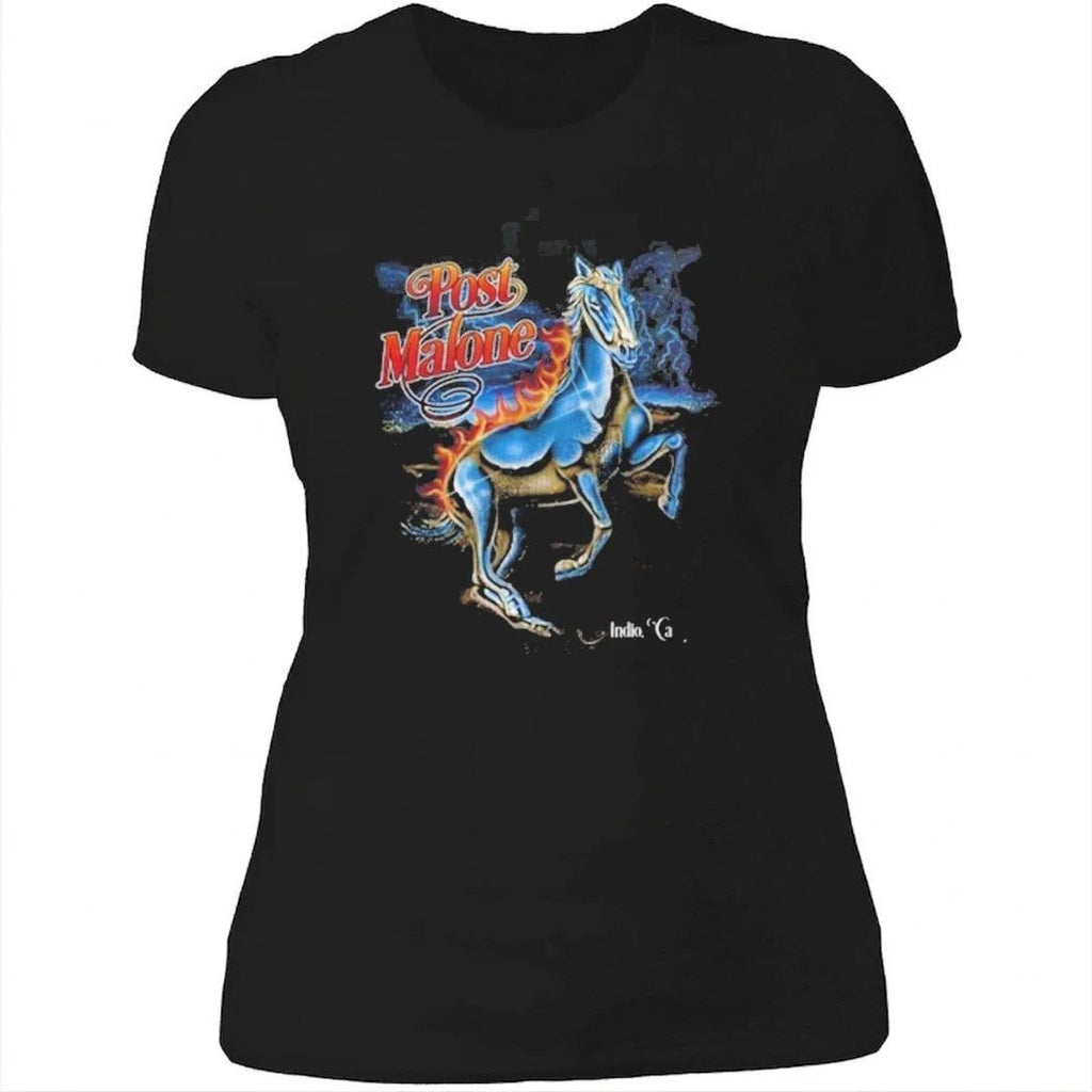 Post Malone Stagecoach 2026 Festival Indio California Merch On April 26 2026 The Lightning Horse T-Shirt