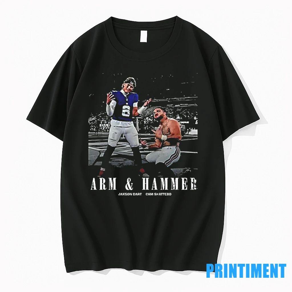 Arm And Hammer Jaxson Dart And Cam Skattebo New York Giants Retro Tshirts Sweater