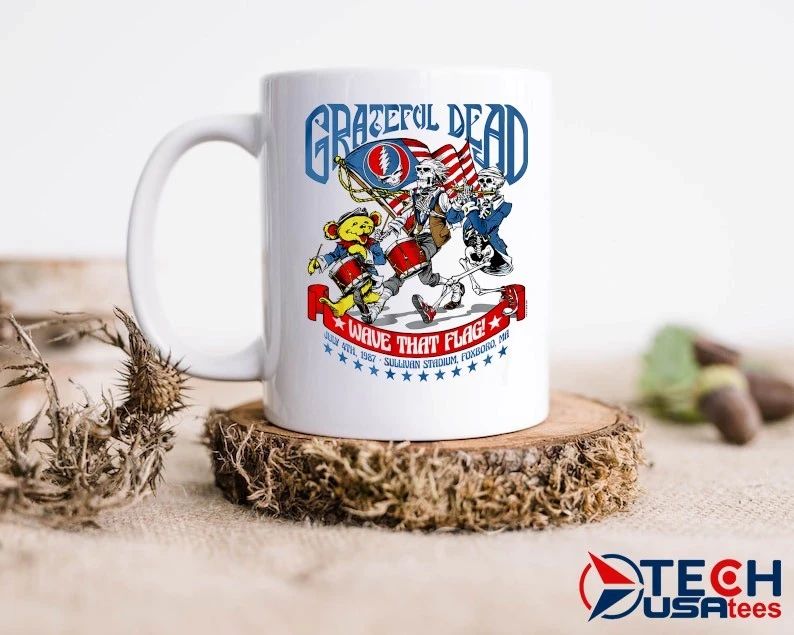 Uncle Sam Grateful Dead 4th Of July wave that flag shirt