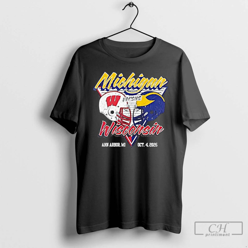 Classic Michigan Wolverines Vs Wisconsin Badgers Football 2025 T Shirts