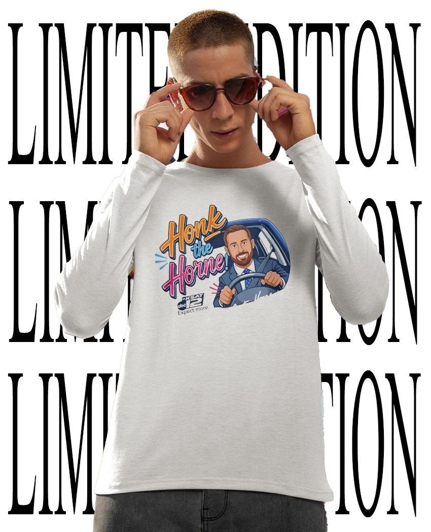 Honk the Horne KSAT ABC 12 Expect More Justin Horne Illustration shirt