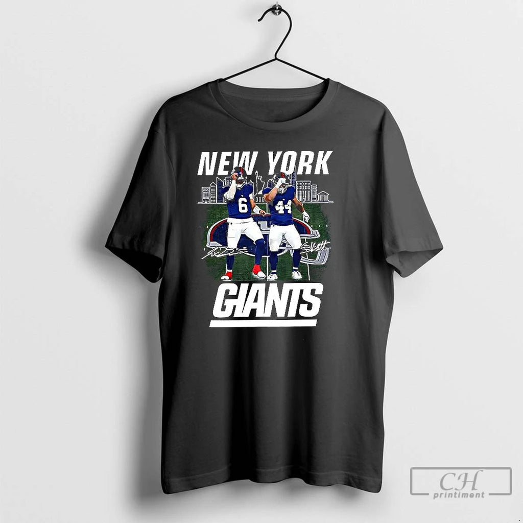 Classic Giants Jaxson Dart Cam Skattebo Skattebros Signature T Shirts