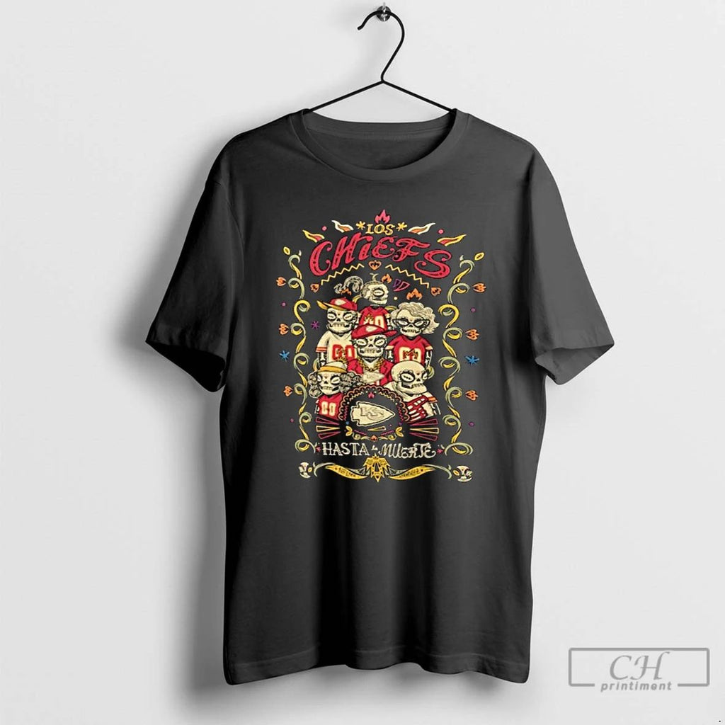 Classic Kansas City Chiefs Hasta La Muerte Graphic Long Sleve T Shirts