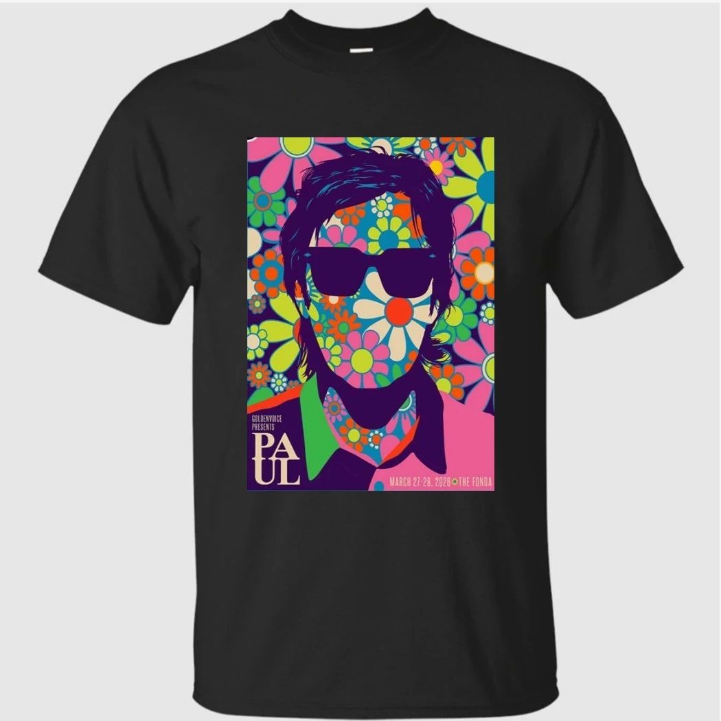 Paul Live Show Poster At The Fonda In Los Angeles CA On March 27-28 2026 Psychedelic Flower Portrait Artwork Shirt