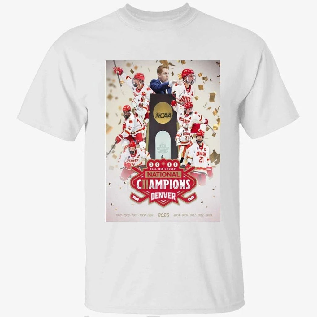 Denver Pioneers 2026 NCAA Men’s Hockey National Champions 11-Time Poster Shirt