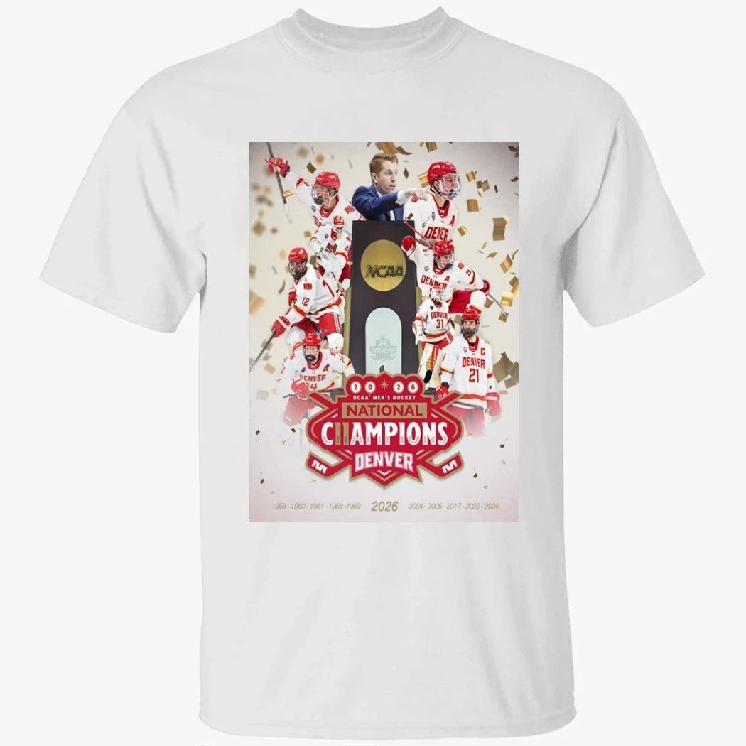 Denver Pioneers 2026 NCAA Men’s Hockey National Champions 11-Time Poster Shirt