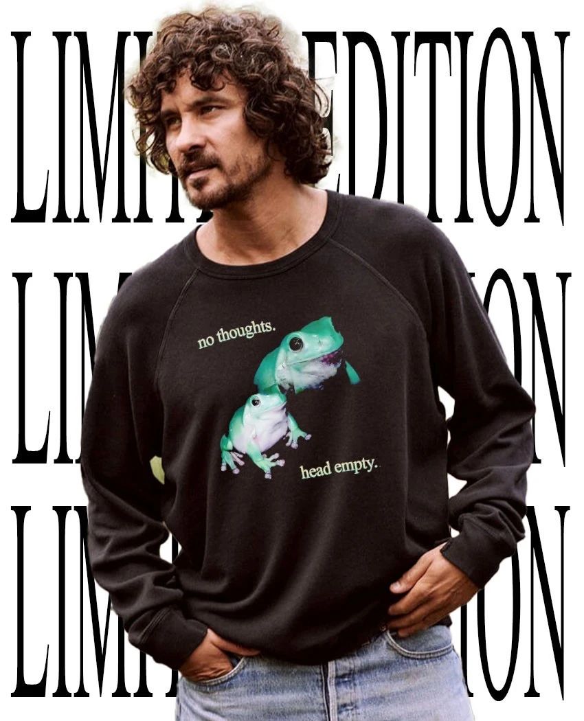 No thoughts head empty frog shirt