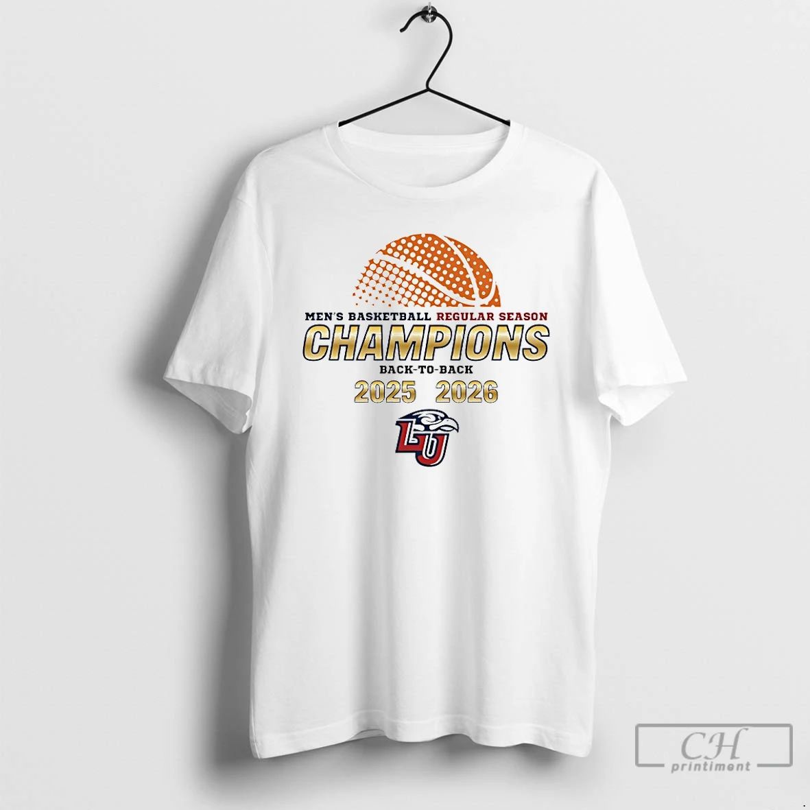 Classic Liberty Flames Mens Basketball Regular Seasons Champions Back To Back 2025 2026 T Shirts