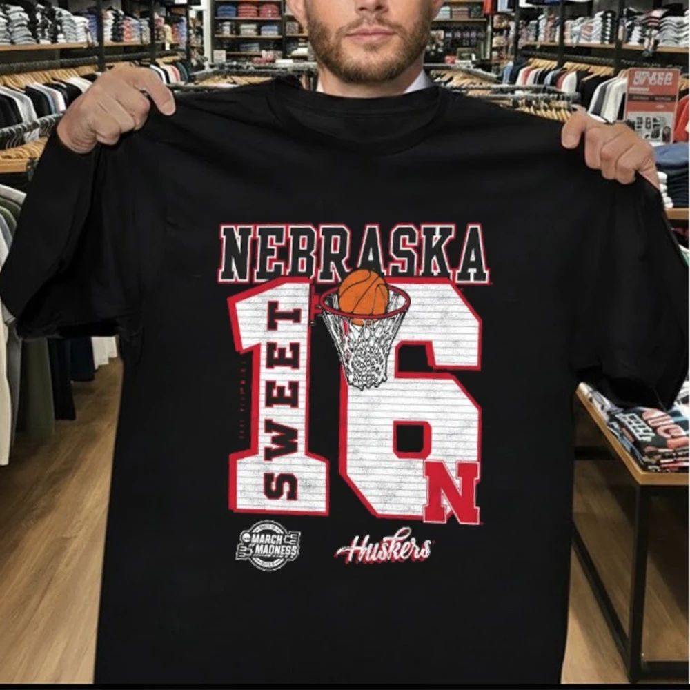Nebraska Cornhuskers 2026 Sweet 16 March Madness NCAA Division I Men’s Basketball Shirt