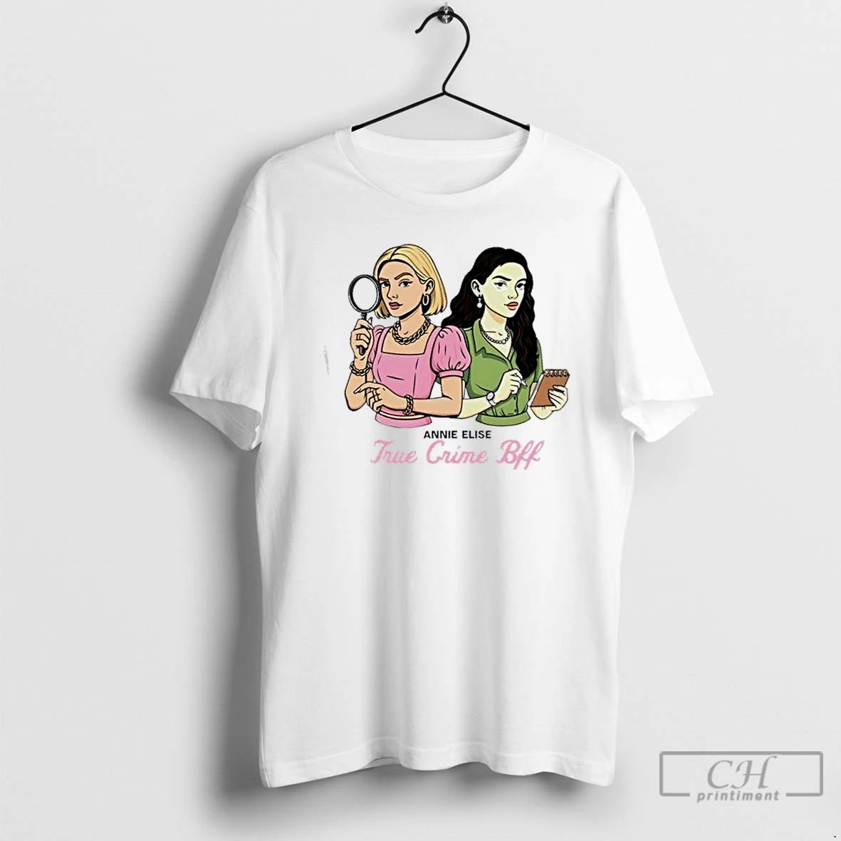 Classic Annie Elise True Crime Bff Cartoon T Shirts