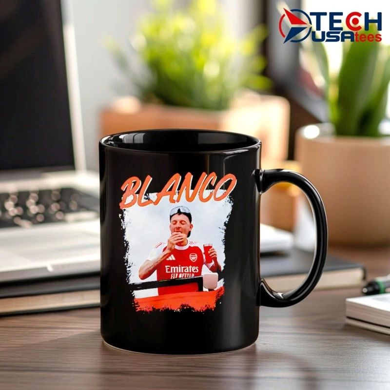 Blanco Ben White Arsenal eating a burger shirt