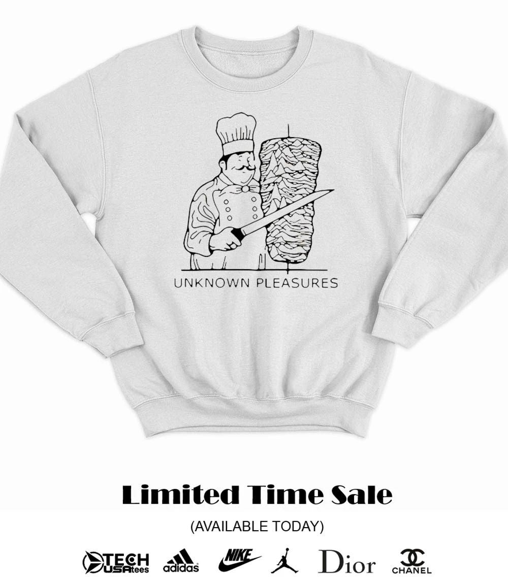 Unknown pleasures kebab joy division parody shirt