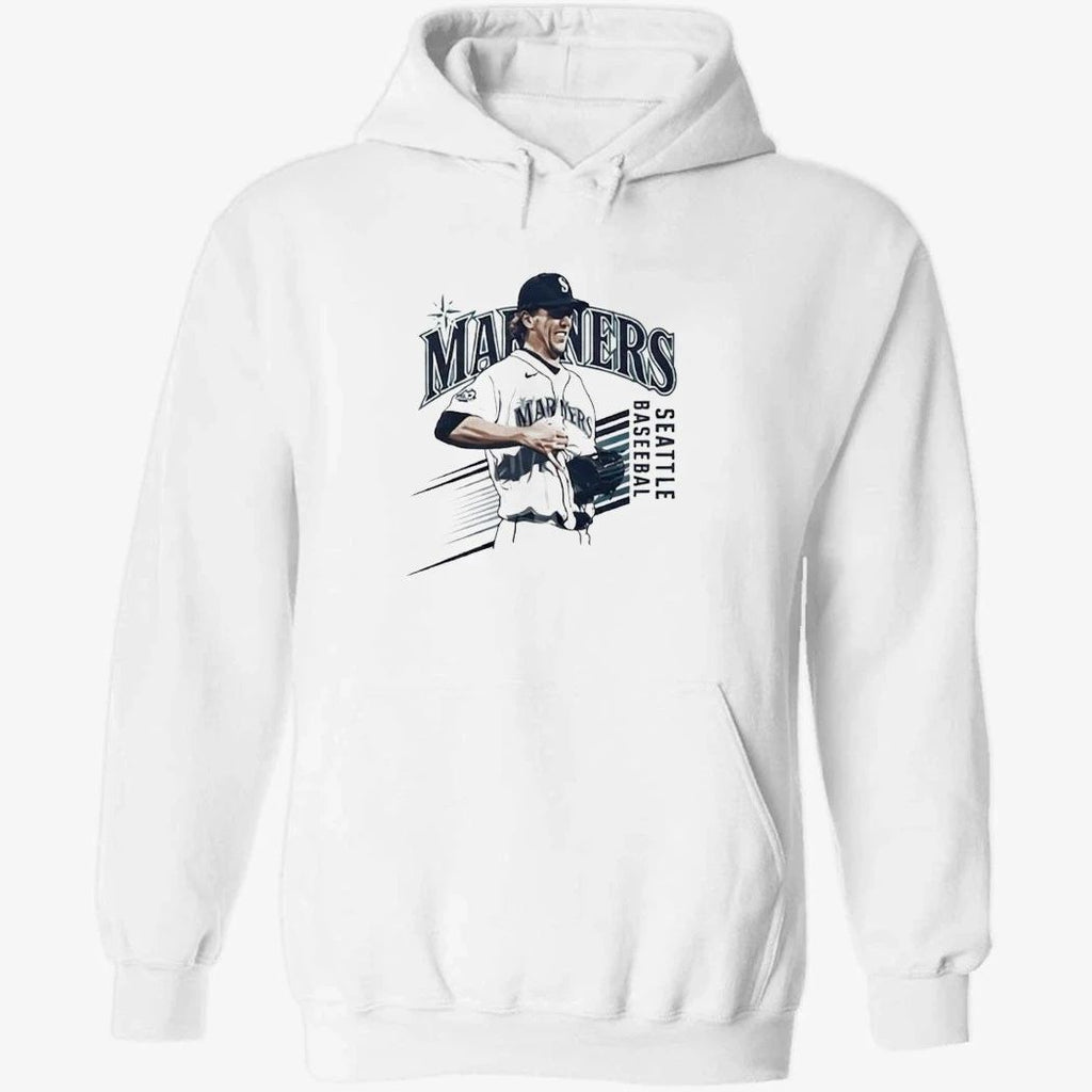 Mariners Logan Gilbert Baseball Pitcher Catches Ball In Shirt