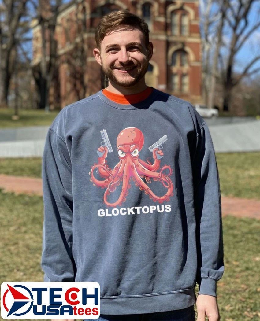Glocktopus octopus holding gun shirt