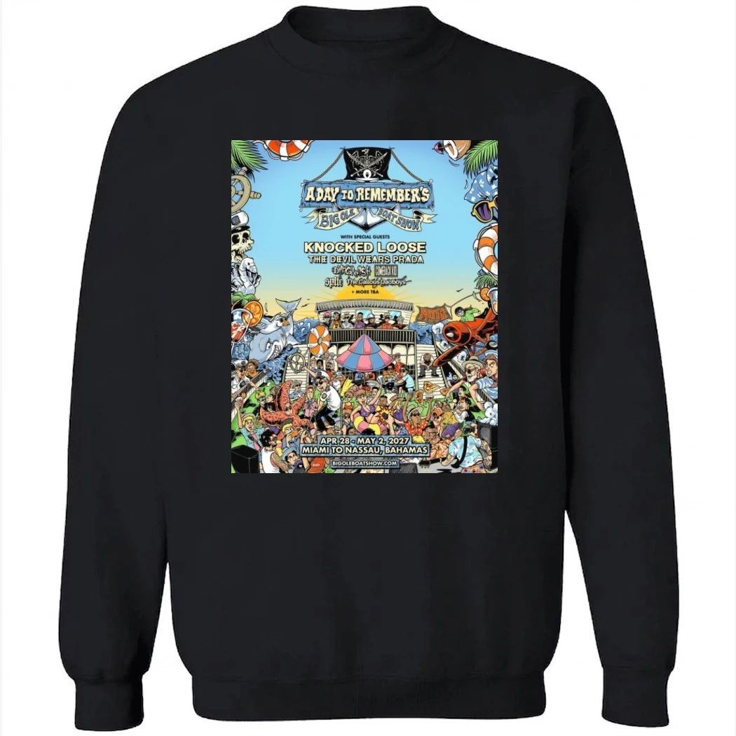 A Day To Remember Big Ole Boat Show 2026 Event Poster With Knocked Loose And The Devil Wears Prada On April 28 May 2 2027 Shirt