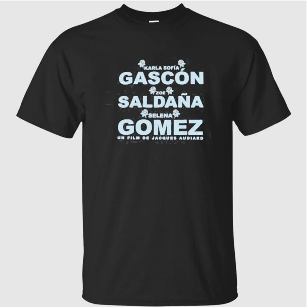 Karla Sofía Gascón Zoe Saldaña and Selena Gomez Shirt