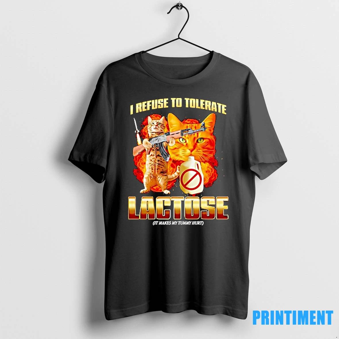 Soldier Cat I Refuse To Tolerate Lactose It Makes My Tummy Hurt Tshirts Sweater