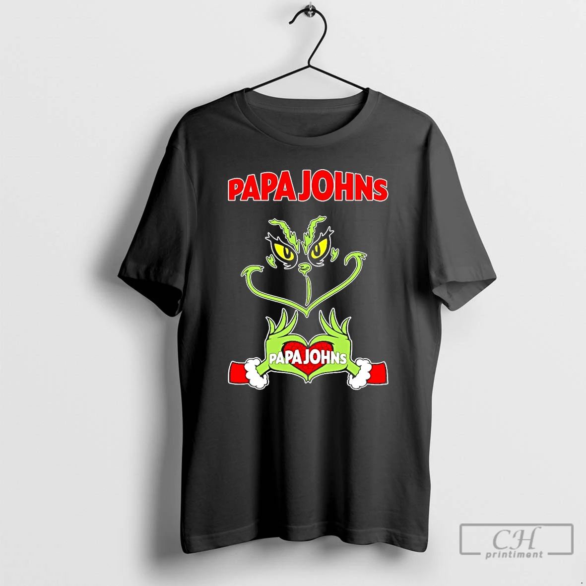 Classic The Grinch Papa Johns Christmas T Shirts