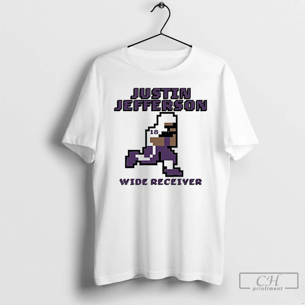 Classic Justin Jefferson 18 Minnesota Vikings Wide Receiver Retro Baller T Shirts